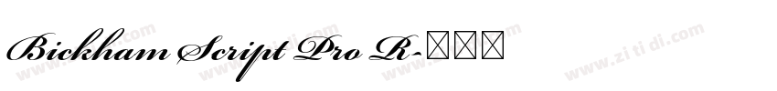 Bickham Script Pro R字体转换